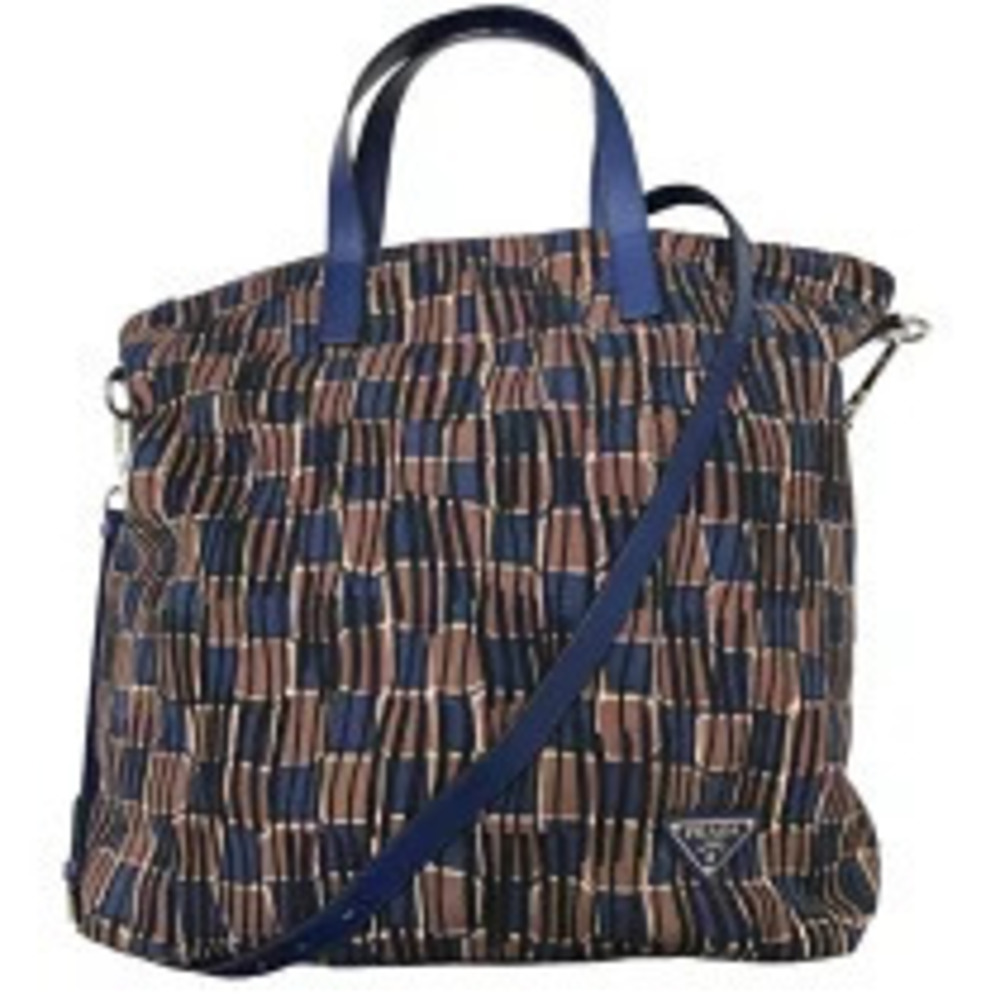 Prada Bonding Tote Bag Navy Blue